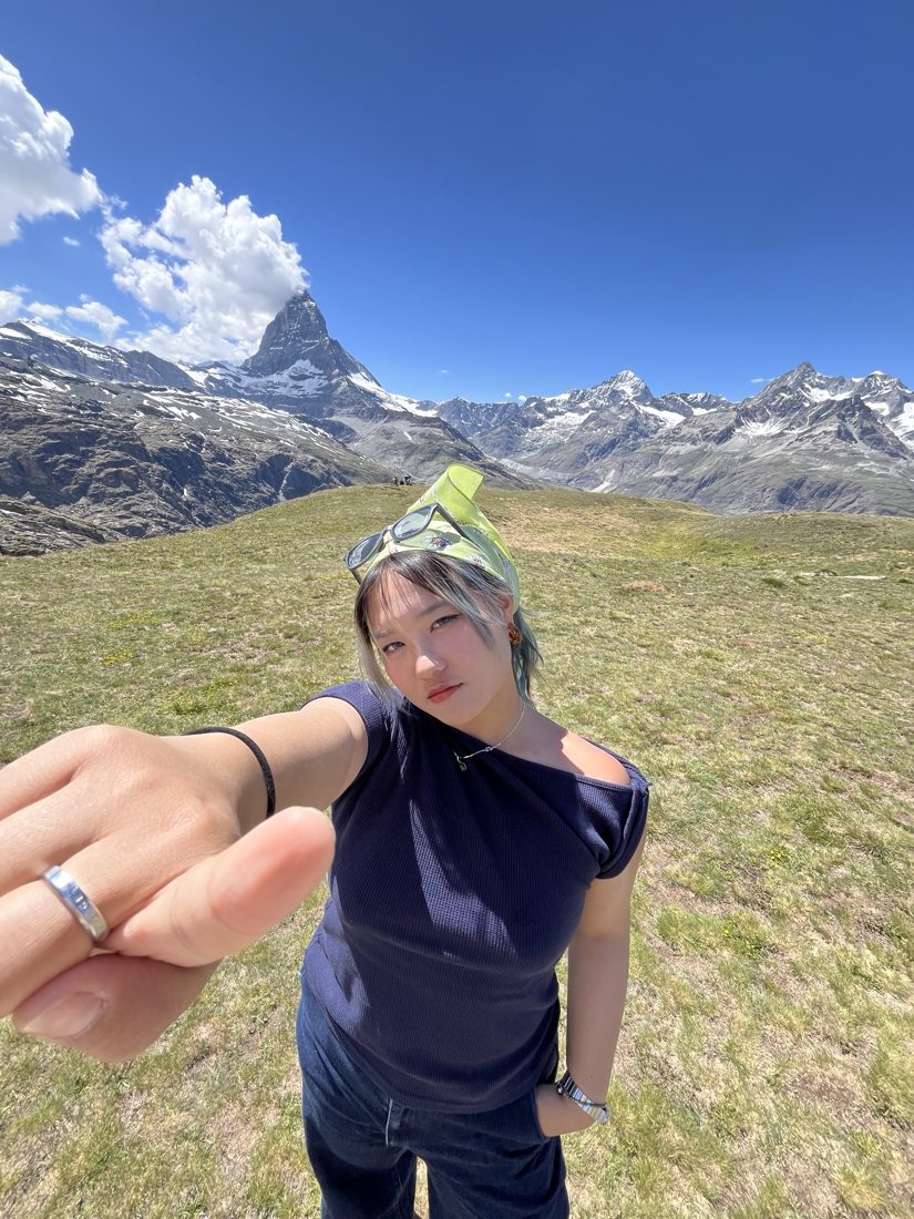 Ekon on a hike below the Matterhorn